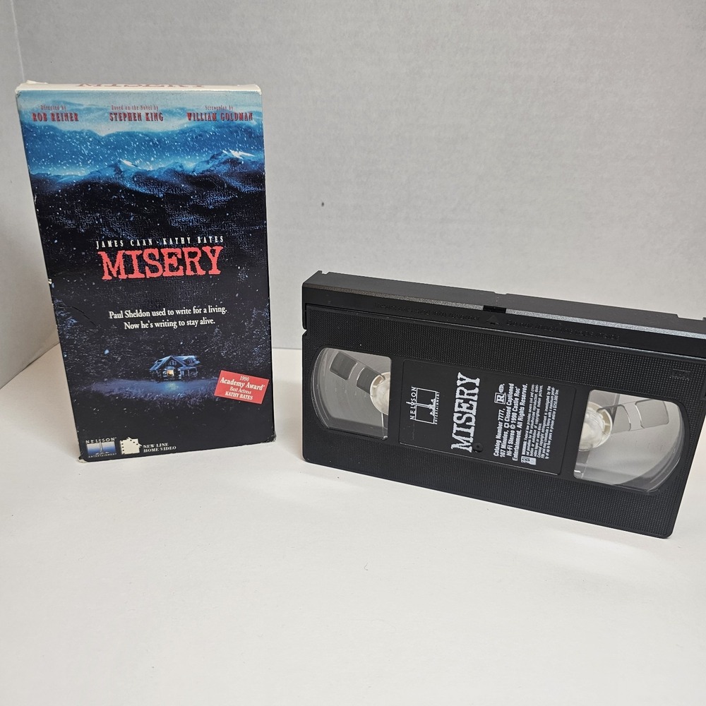 Misery VHS 1990 Stephen King‎ Kathy Bates James Caan Nelson Hi Fi Stereo